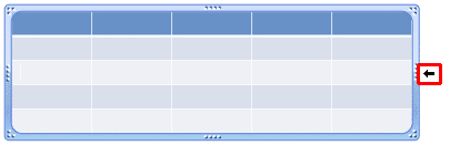 Cursor changed to an arrow pointing the row