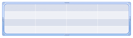 Table with banded rows