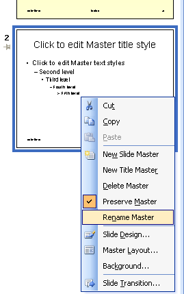 Rename Master