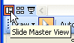 Shift-click Normal view button to open the slide master view
