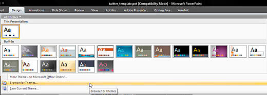 Browse for Themes Browse for Themes