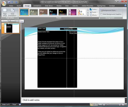 Template applied to Twitter template Template applied to Twitter template