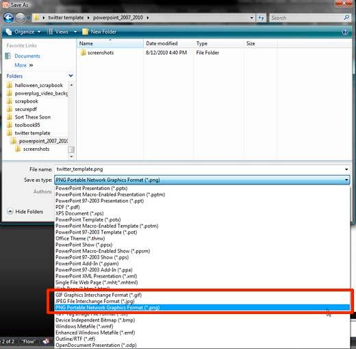 Save as type Save as type