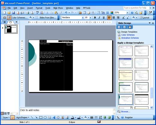 Template applied to Twitter template Template applied to Twitter template