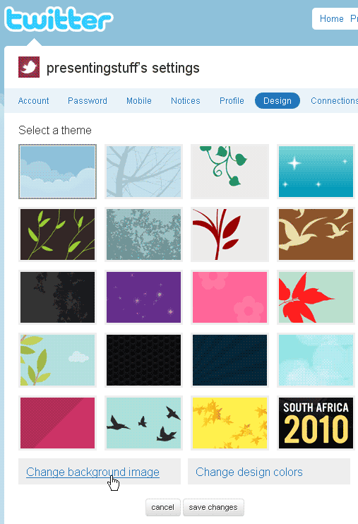 Change background image