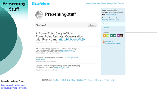 New profile background on Twitter