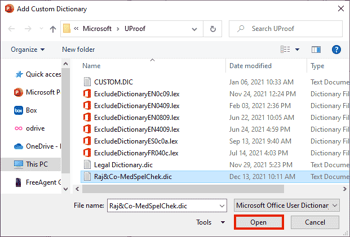 Loading and Using Custom Dictionaries In PowerPoint 365 for Windows