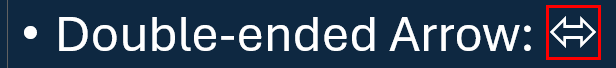 Double arrow