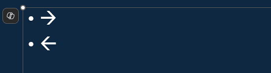 Regular right and left arrows