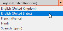 Thesaurus Language drop-down list in PowerPoint 365 for Windows Thesaurus Language drop-down list in PowerPoint 365 for Windows