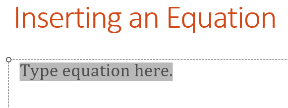 Prompt changes to add an equation