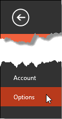 Options within the File menu Options within the File menu