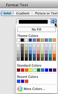 Color drop-down gallery Color drop-down gallery