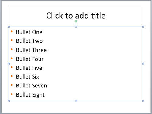 Bullet color and size are changed