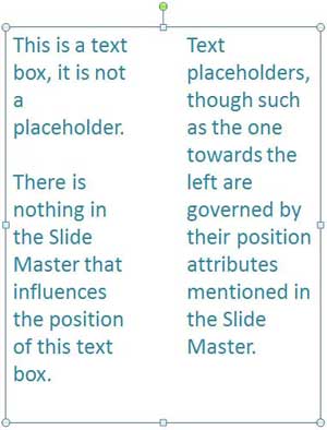 Columnar text within a text box