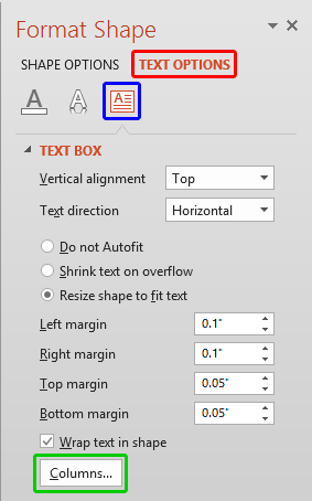 Format Shape task pane Format Shape task pane