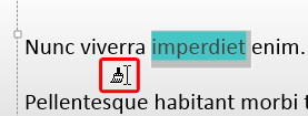 Cursor after clicking the Format Painter button Cursor after clicking the Format Painter button