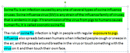 New text highlighted New text highlighted
