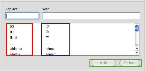 Common mistakes and their corrections within the AutoCorrect list Common mistakes and their corrections within the AutoCorrect list