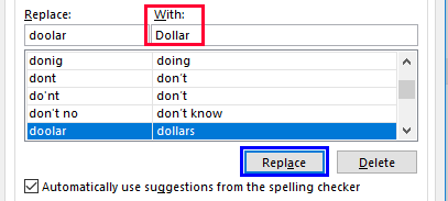 Selected word pair being edited Selected word pair being edited