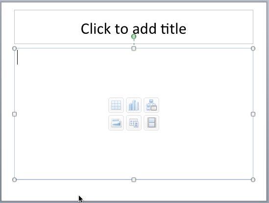 A text placeholder with an insertion point