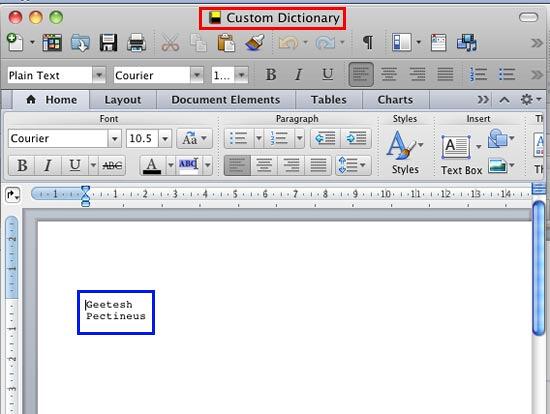 Edit the dictionary as you would edit any word document