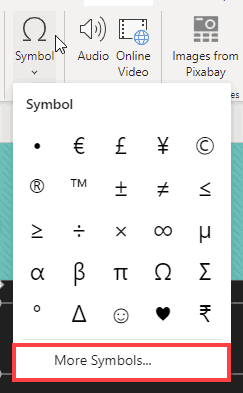 Click the Symbol button