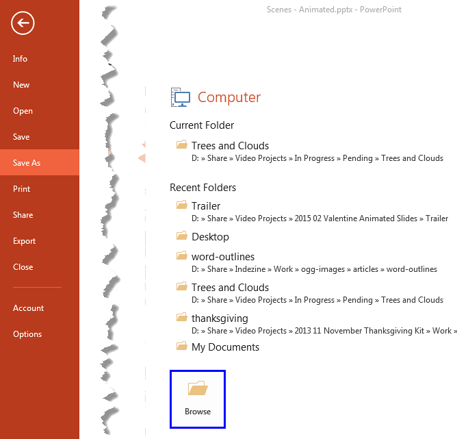 Save As dialog box Save As dialog box