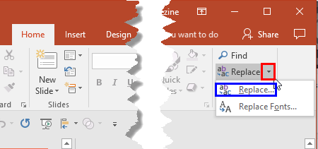 Replace drop-down menu Replace drop-down menu
