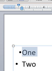 Selected bullet new position Selected bullet new position