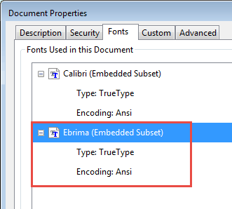 Document Properties dialog box in Acrobat Pro or Acrobat Reader Document Properties dialog box in Acrobat Pro or Acrobat Reader
