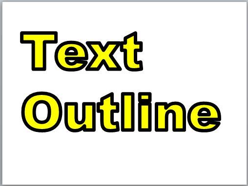 Text with large font size and thick outline