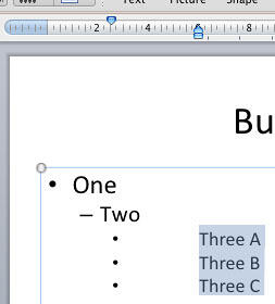Paragraphs repositioned without effecting the bullet character's position