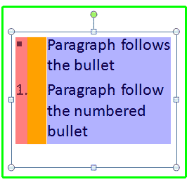 Factors that influence the position of bulleted paragraph Factors that influence the position of bulleted paragraph