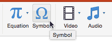 Click the Symbol button Click the Symbol button