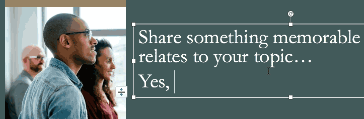 Establish an insertion point Establish an insertion point