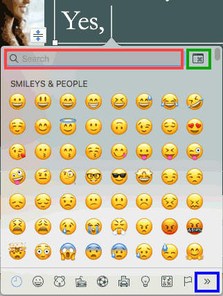 The Symbol floating palette The Symbol floating palette