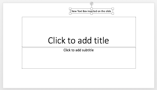 Text typed within the inserted text box Text typed within the inserted text box