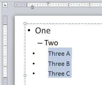 Bullet characters get repositioned instead of paragraphs