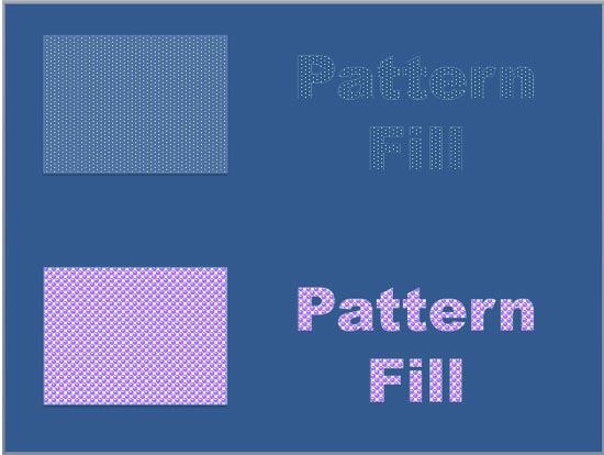 Two examples of Pattern fills for text Two examples of Pattern fills for text