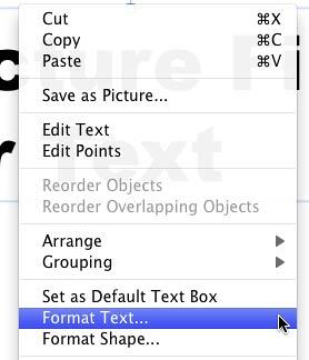Format Text option to be selected Format Text option to be selected