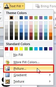 Picture option to be selected Picture option to be selected