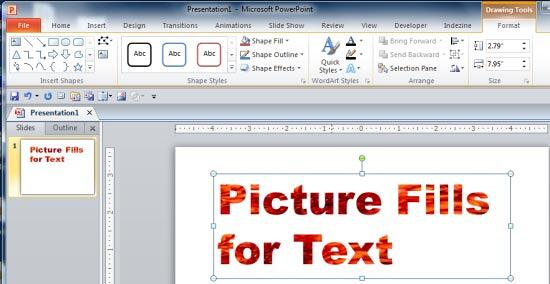 Text with picture fill added Text with picture fill added