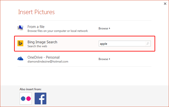 Insert Picture dialog box
