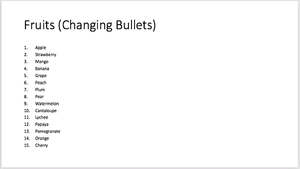 Slide with too much text in a numbered list