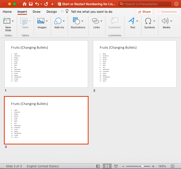 The original slide, and the two duplicates