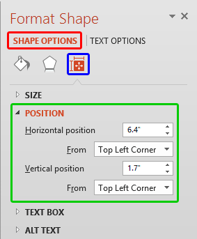 Format Shape task pane Format Shape task pane
