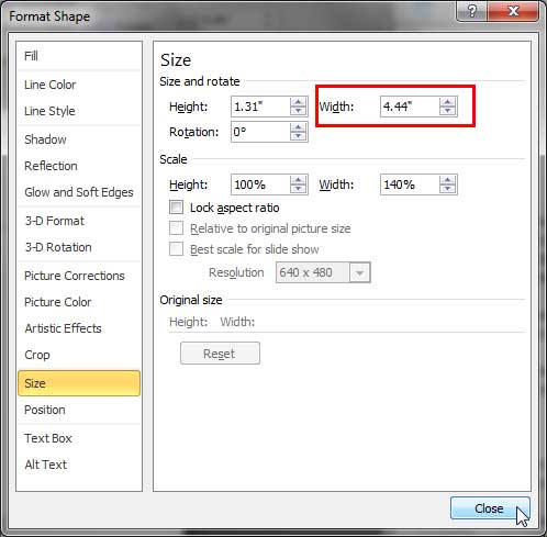 Width of the text box changed to match the picture's width Width of the text box changed to match the picture's width
