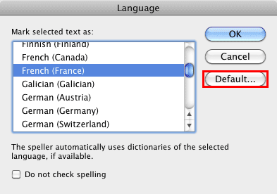 Select a language for proofing Select a language for proofing