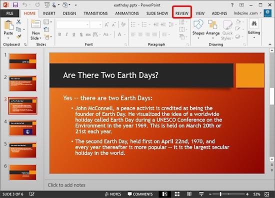 Presentation opened for spell check Presentation opened for spell check